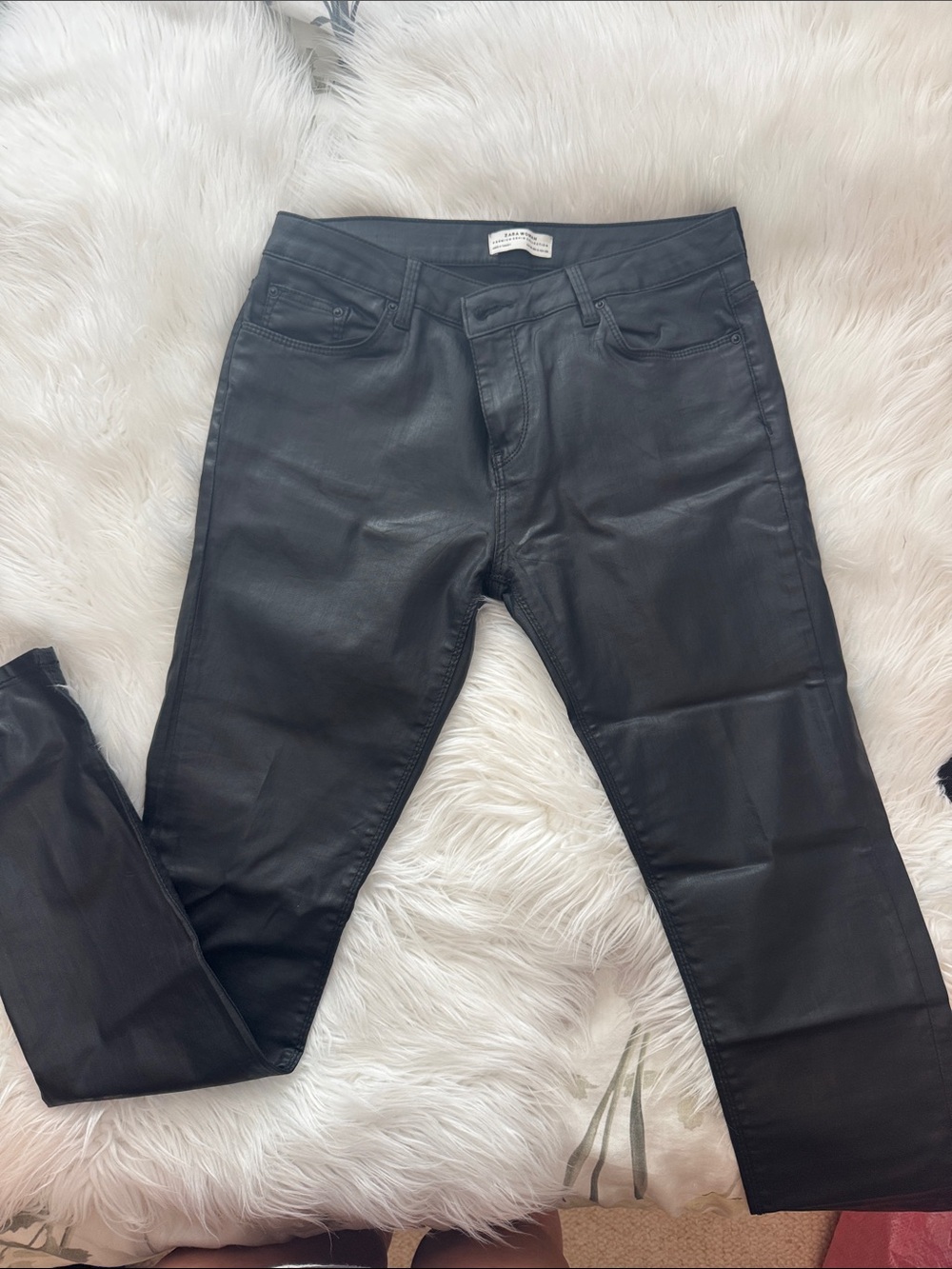 Zara Woman Black Coated Skinny Jeans - Women's